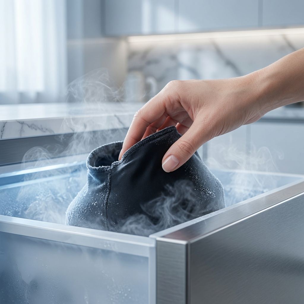 CryoCap 360° givré sorti du congélateur, prêt en 10 secondes